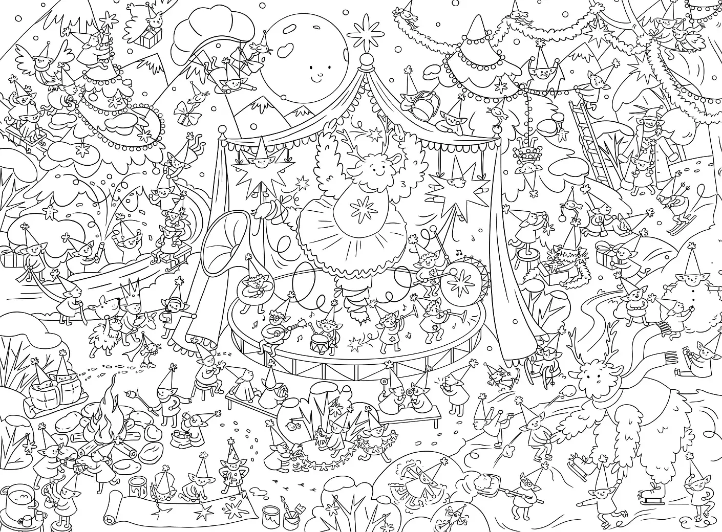 Волшебный лес. Раскраска-плакат фото книги 2