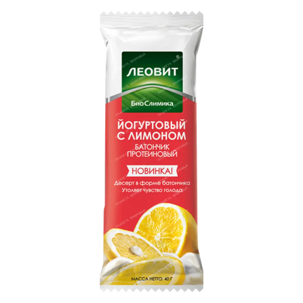 Protein bar "Yogurt with lemon". Packing 40 g. Specialized food product for preventive dietary nutrition