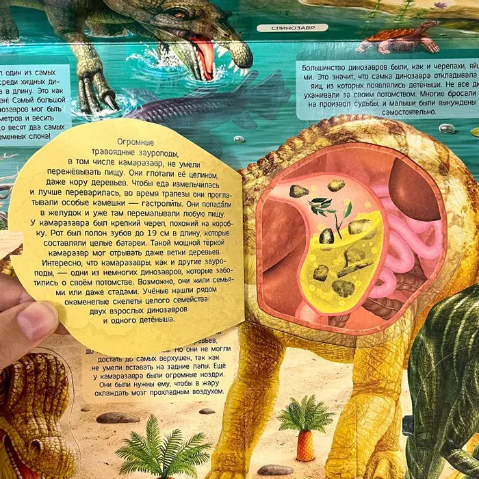 Динозавры. Плакат с окошками фото книги 5