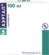 Gedeon Richter Aertal powder, 100 mg, 20 packs of 3 g each