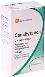 GlaxoSmithKline Salbutamol Aerosol, 100 mcg / dose, 200 doses.