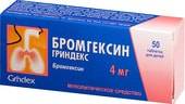 Grindex Bromhexine Grindeks, 4 mg, 50 tablets