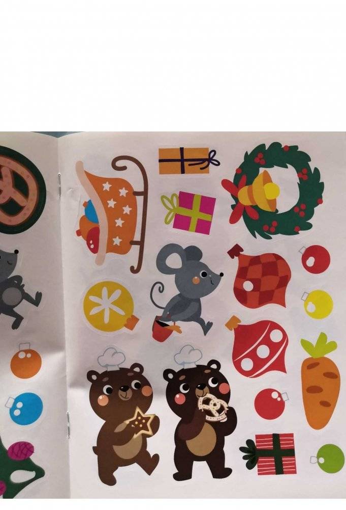 Наклейки для малышей. Новогодняя елочка фото книги 7