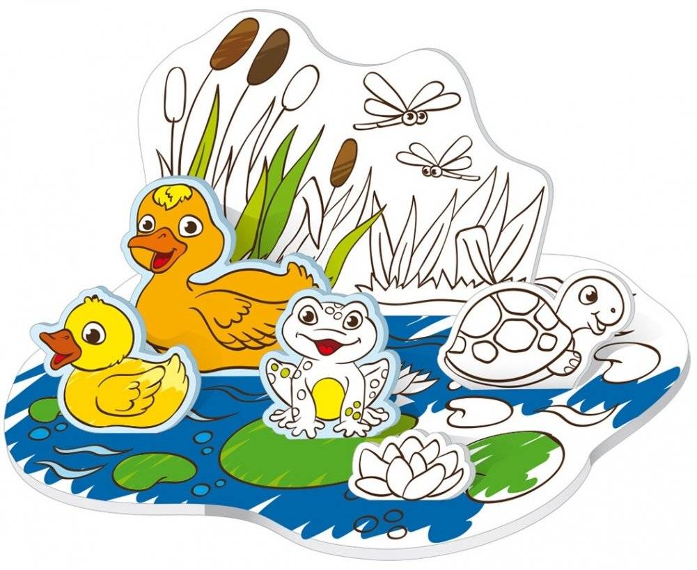 3D-раскраска. На пруду фото книги 2