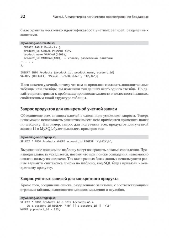 Антипаттерны SQL. Как избежать ловушек при работе с базами данных фото книги 12