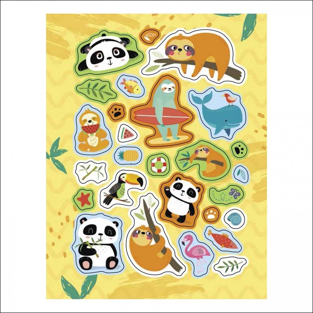 100 наклеек. Ленивцы и панды фото книги 3