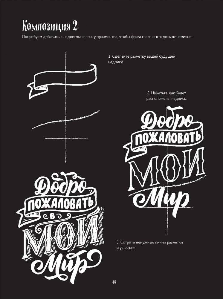 Леттеринг мелками и меловыми маркерами. Новые проекты. Прописи! Каллиграфические шрифты! фото книги 5