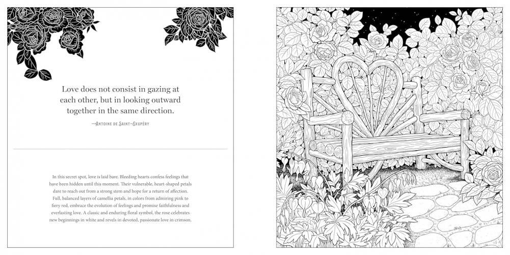 Floriographic: Secret Garden coloring book фото книги 4