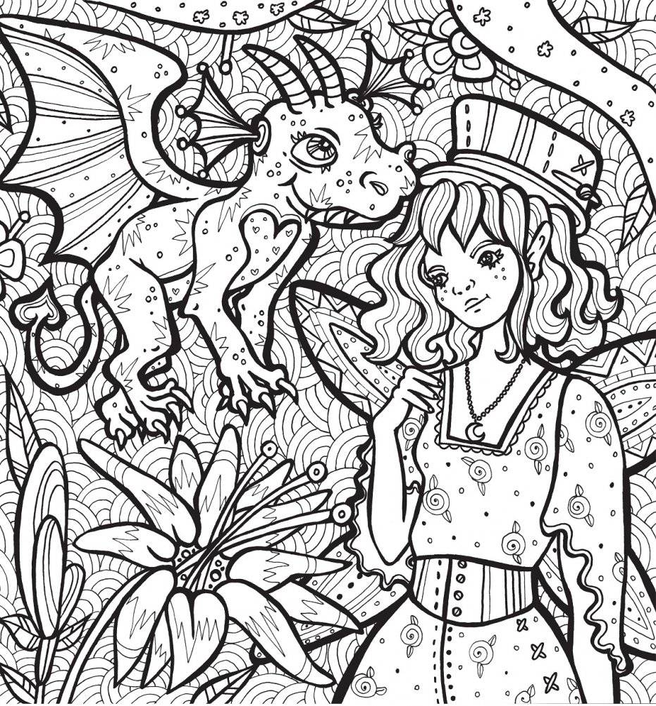 Раскраска-антистресс. Невероятные драконы фото книги 7