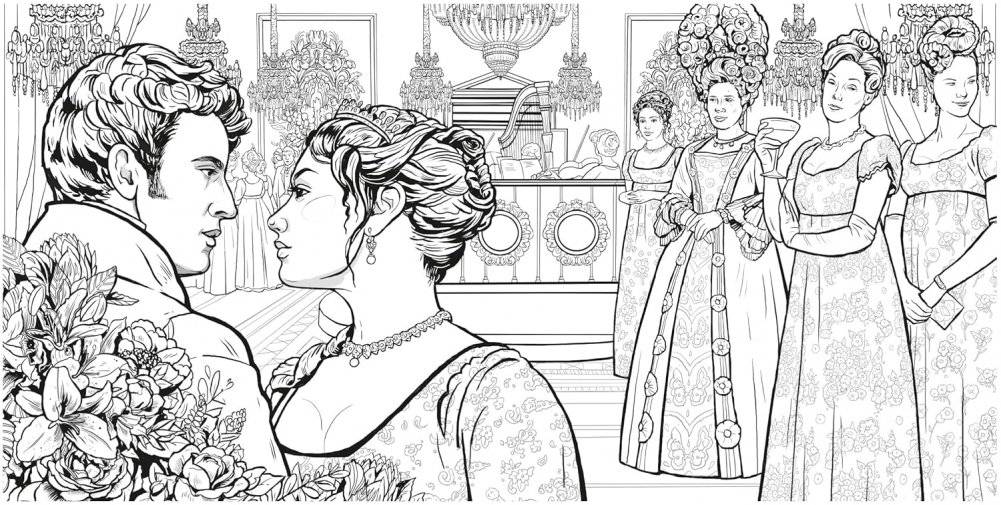 Bridgerton: The Official Coloring Book фото книги 3