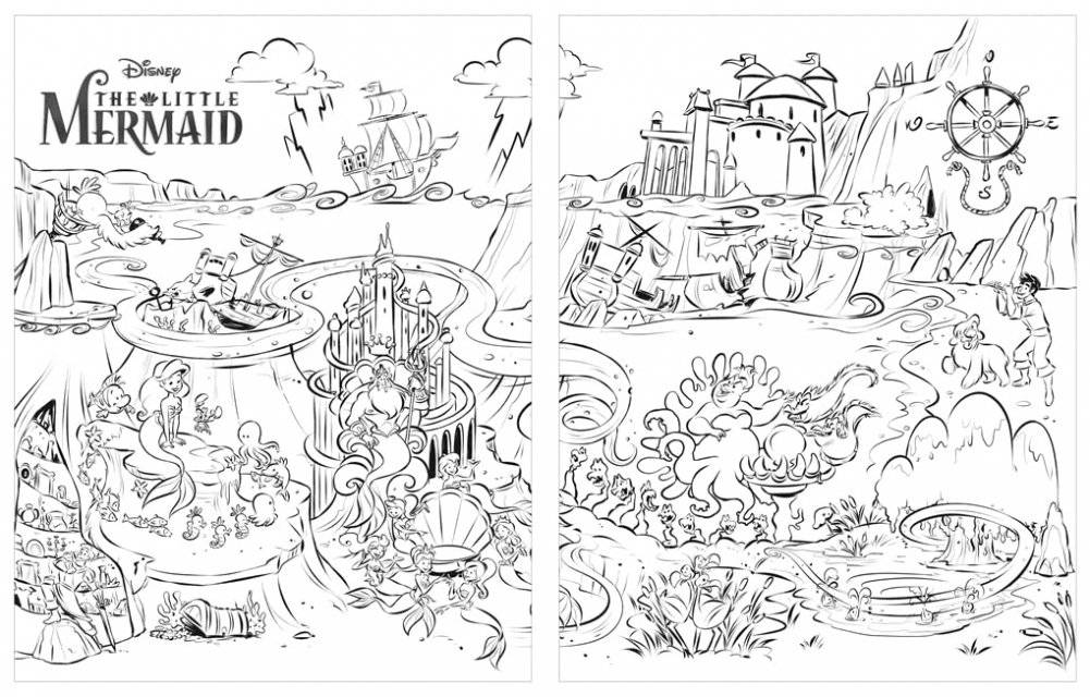 Disney Princess Magical Worlds Colouring Book фото книги 3