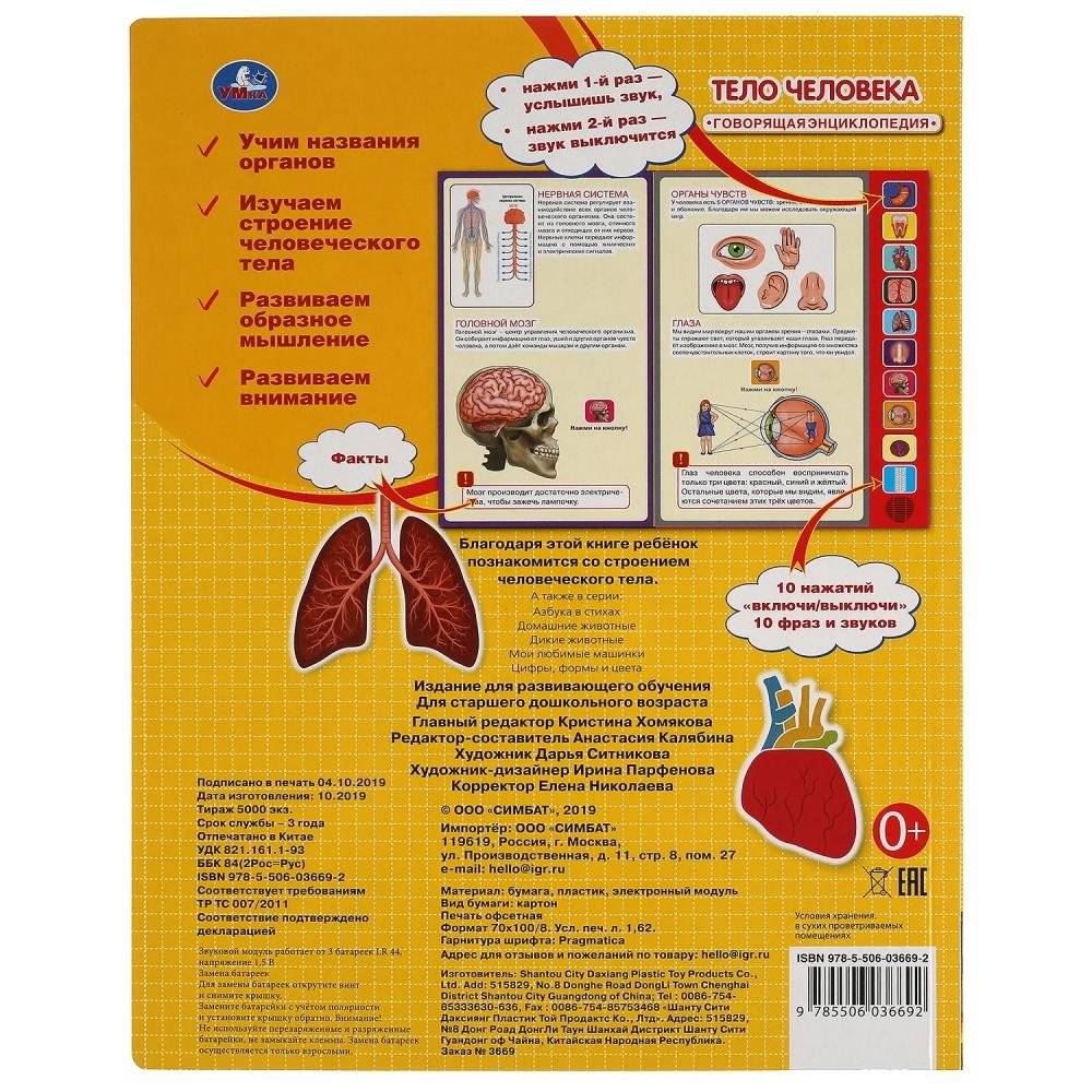 Тело человека. 10 звуковых кнопок фото книги 5