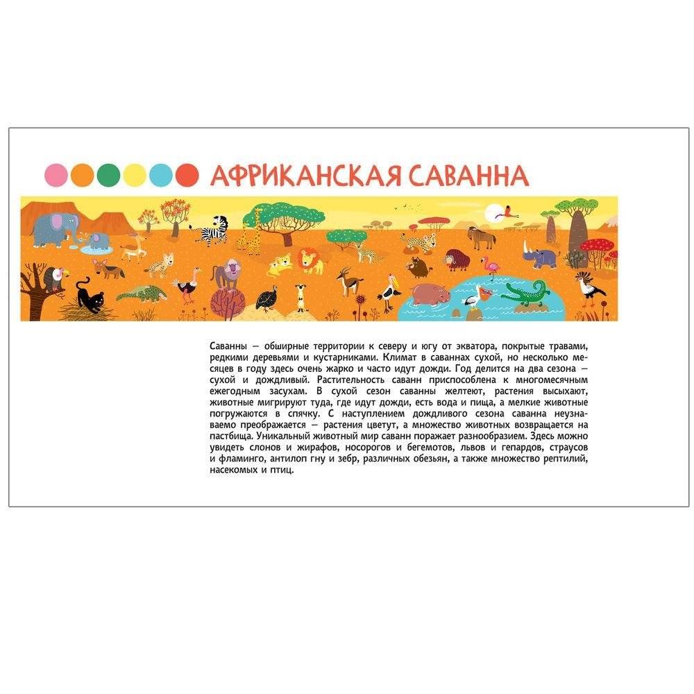 Удивительный мир животных. Книга с многоразовыми наклейками фото книги 2