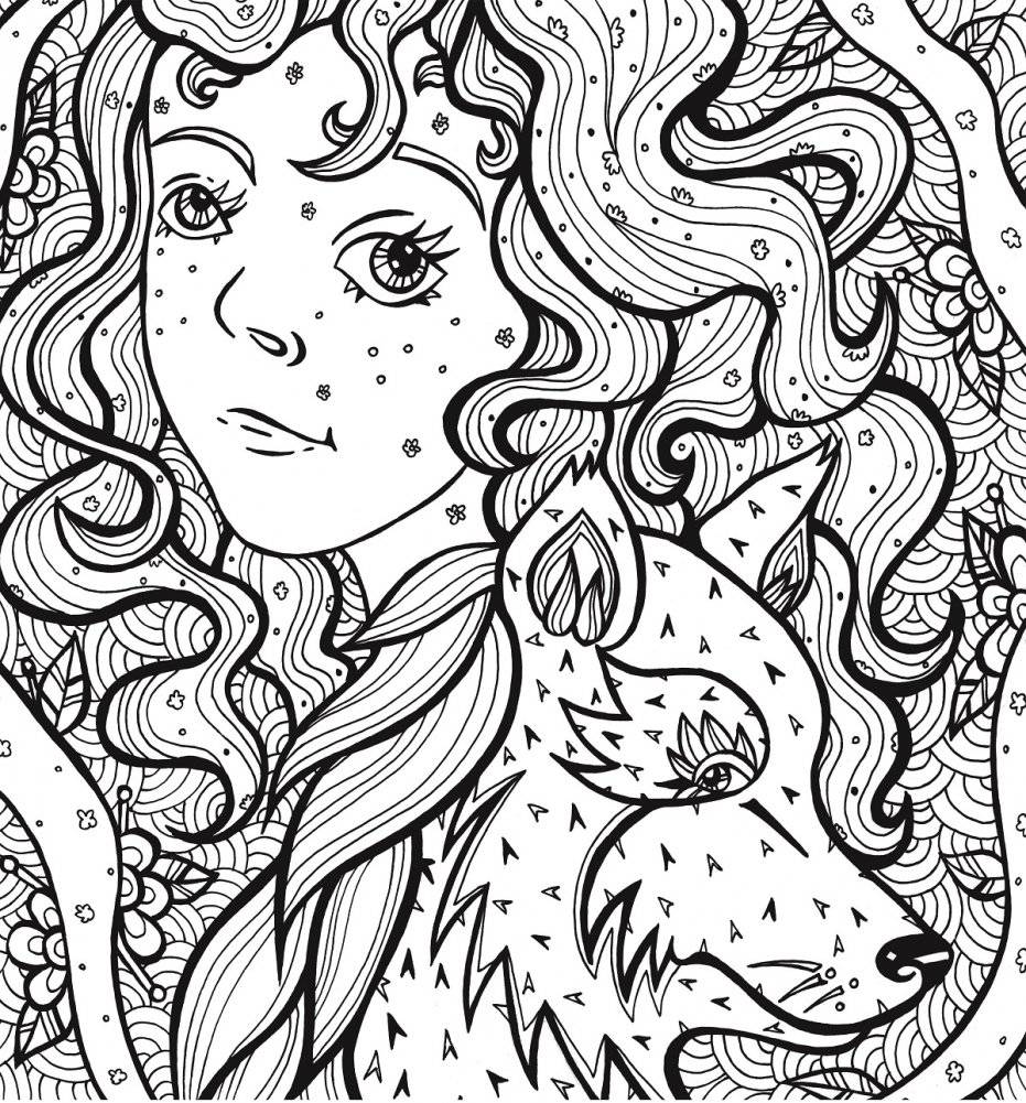 Раскраска-антистресс. Волшебные существа фото книги 3