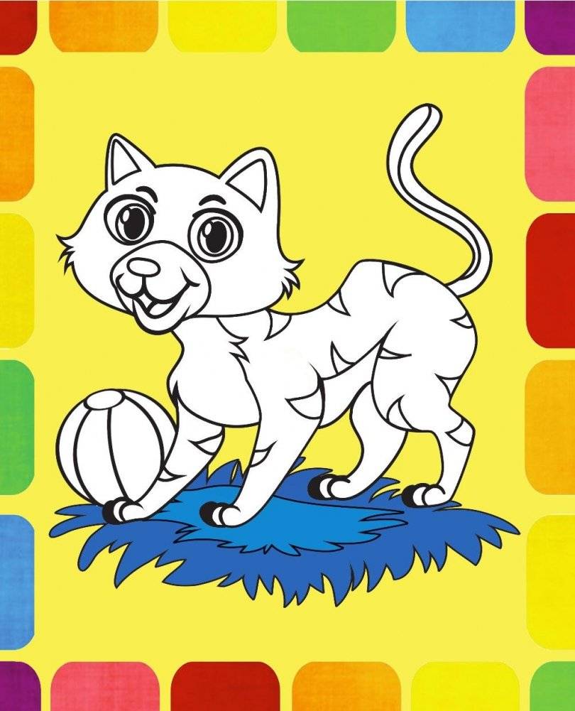 Раскрась по образцу. Домашние питомцы фото книги 5