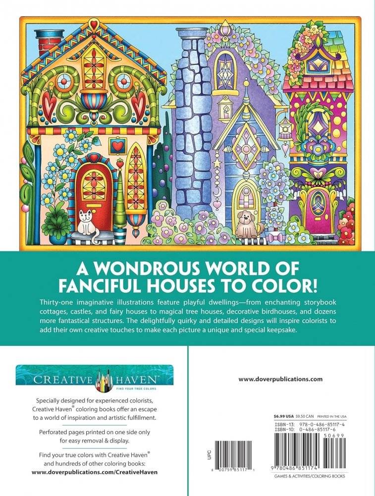 Creative Haven Whimsical Houses Coloring Book фото книги 2