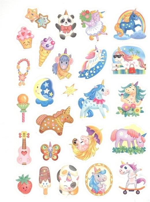 100 наклеек. Единорожки фото книги 3