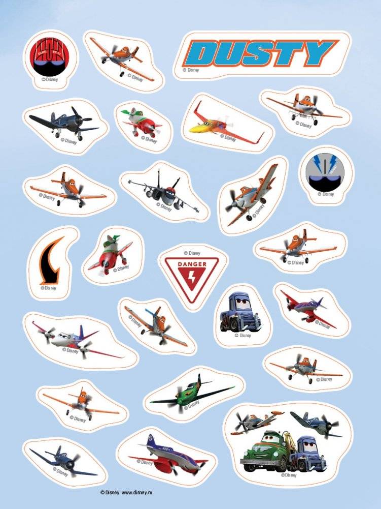 Disney. Наклейки "Самолеты", 100 штук фото книги 2