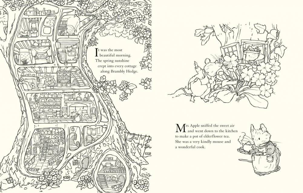 Brambly Hedge: Nature Colouring Book фото книги 3