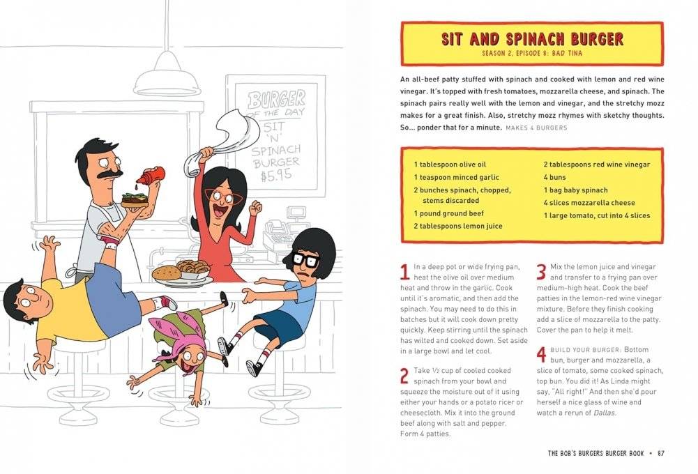 The Bob's Burgers Burger Book: Real Recipes for Joke Burgers фото книги 2