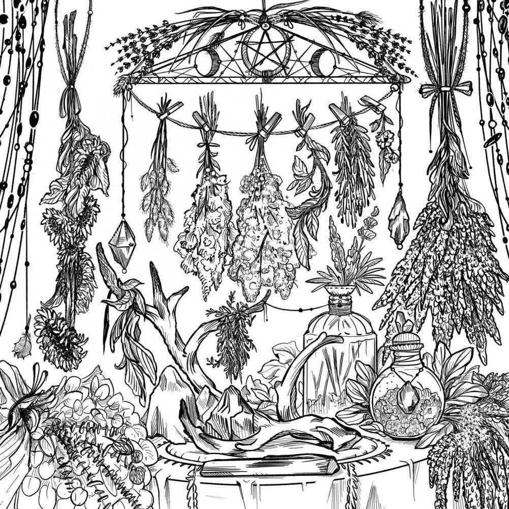 Green Witch`s Coloring Book фото книги 5