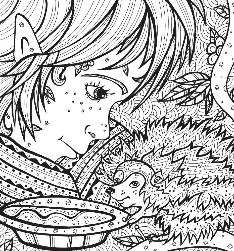 Раскраска-антистресс. Волшебные существа фото книги 7