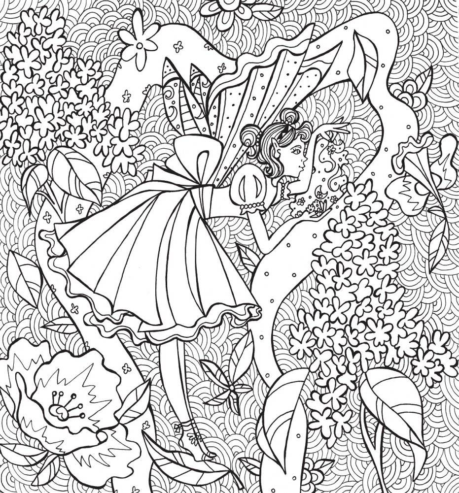 Раскраска-антистресс. Феи в волшебном саду фото книги 9