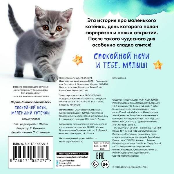 Спокойной ночи, маленький котенок! фото книги 2