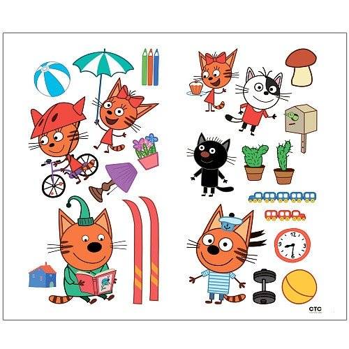 Три кота. Величина. Книжка с наклейками фото книги 4