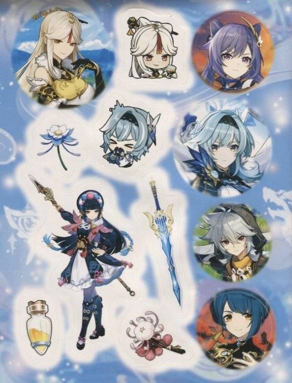 Genshin Impact. Наклейки (оранжевые) фото книги 3