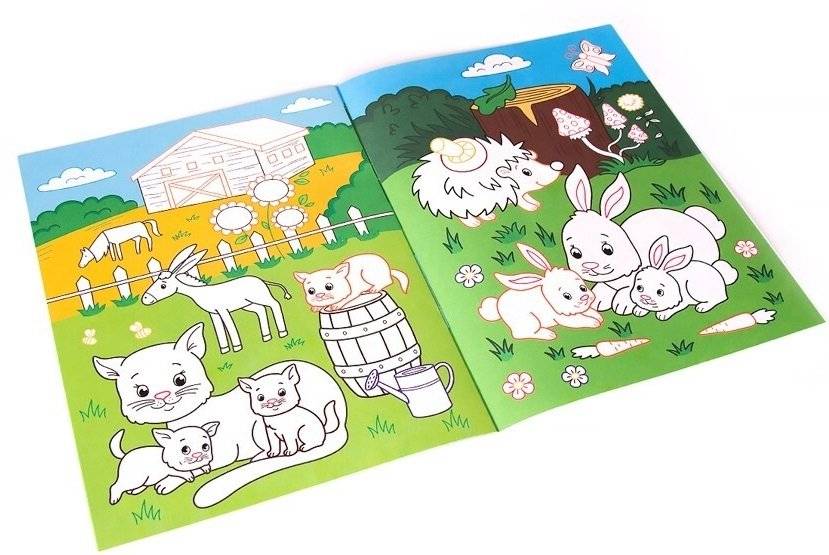 Первые зверюшки. Раскраска для самых маленьких фото книги 2