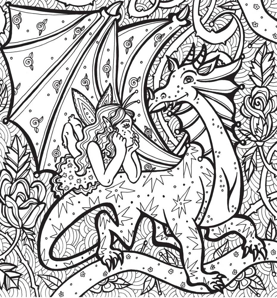 Раскраска-антистресс. Невероятные драконы фото книги 8