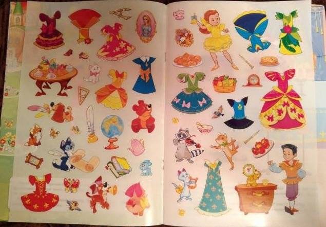 Многоразовые наклейки. Наряди принцессу фото книги 4