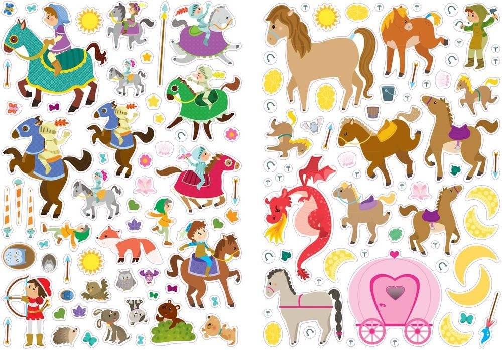 600 наклеек. Принцессы и рыцари фото книги 4