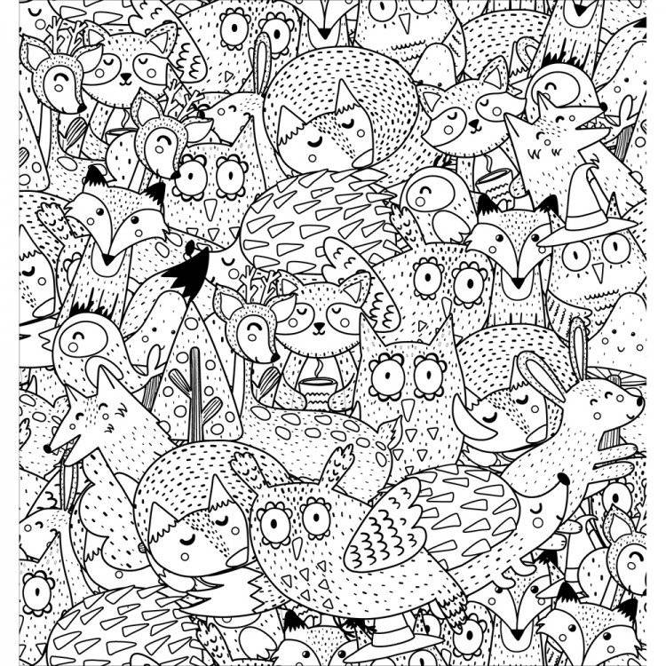 Раскраска-антистресс. Сова и волшебный лес фото книги 4