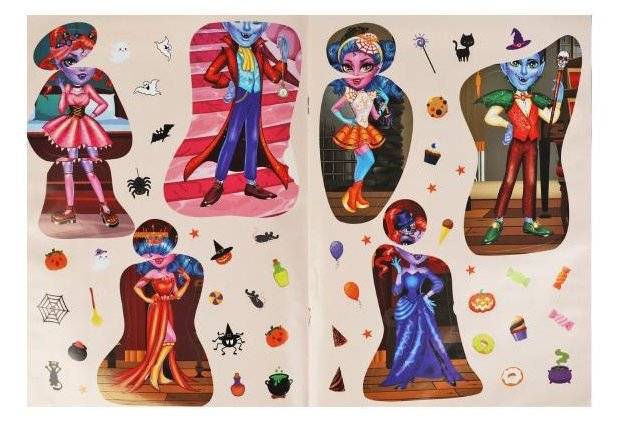 Таинственный бал. Одень куклу с наклейками. Вампиры фото книги 2