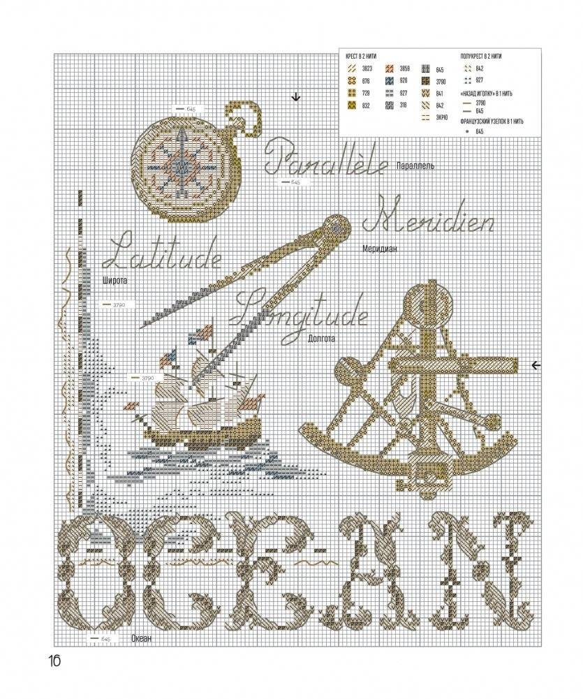 Французская вышивка крестом. Морские и летние сюжеты Вероник Ажинер фото книги 4