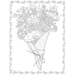 Creative Haven Wildflowers Coloring Book фото книги 3