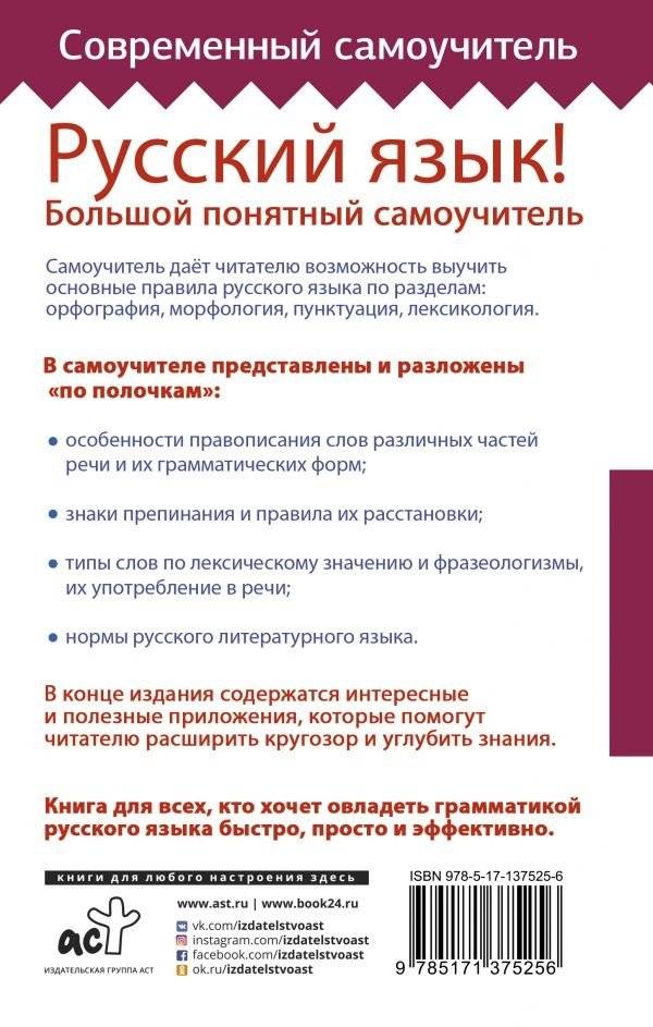 Русский язык! Большой понятный самоучитель фото книги 2