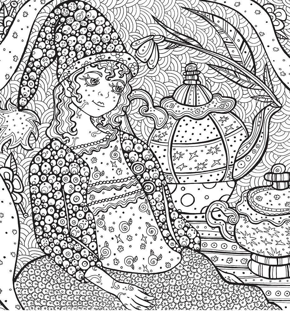 Раскраска-антистресс. Сад эльфов фото книги 5