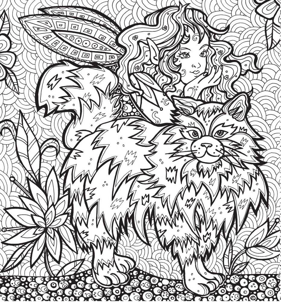 Раскраска-антистресс. Загадочные кошки фото книги 5