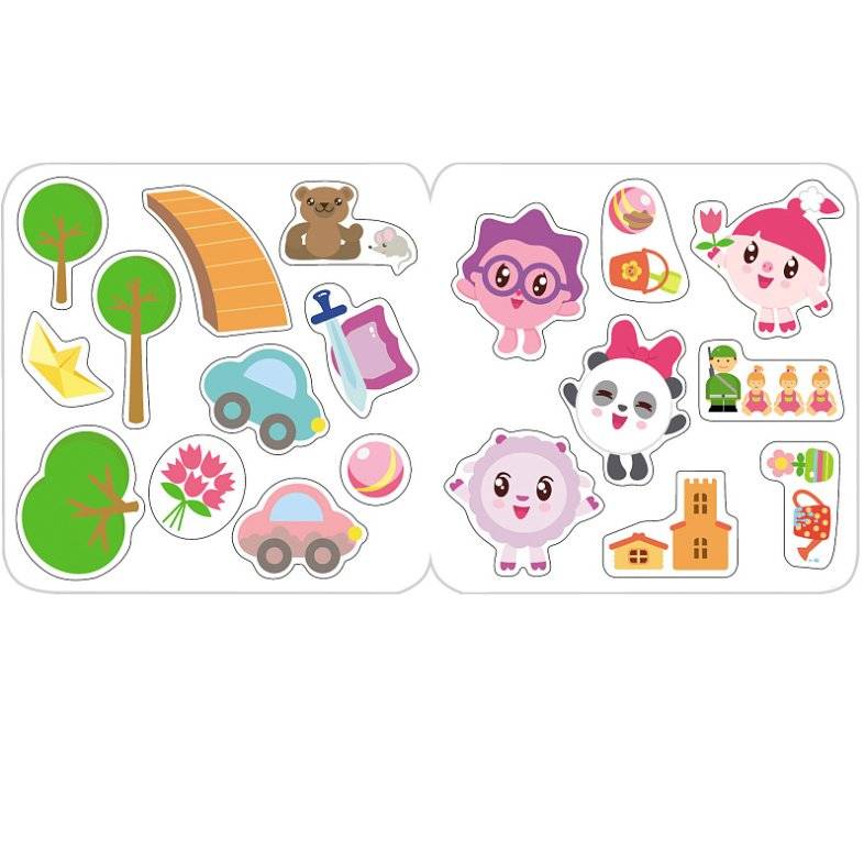 Малышарики с наклейками. Антонимы фото книги 4