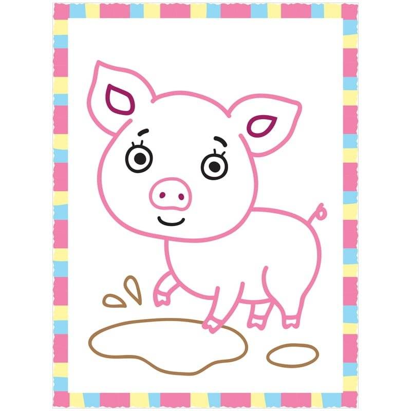 Первые зверюшки. Книжка-раскраска фото книги 2