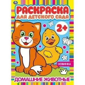 Домашние животные. Раскраска для детского сада фото книги