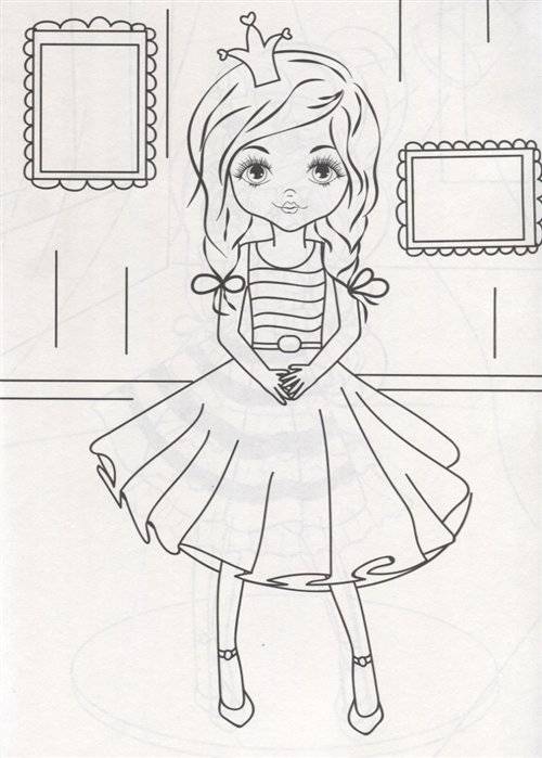 Милые принцессы. Раскраска фото книги 2