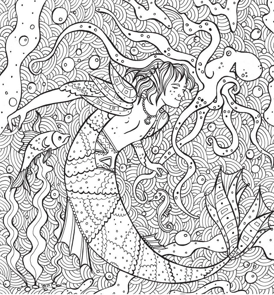 Раскраска-антистресс. Тайны подводных садов фото книги 2