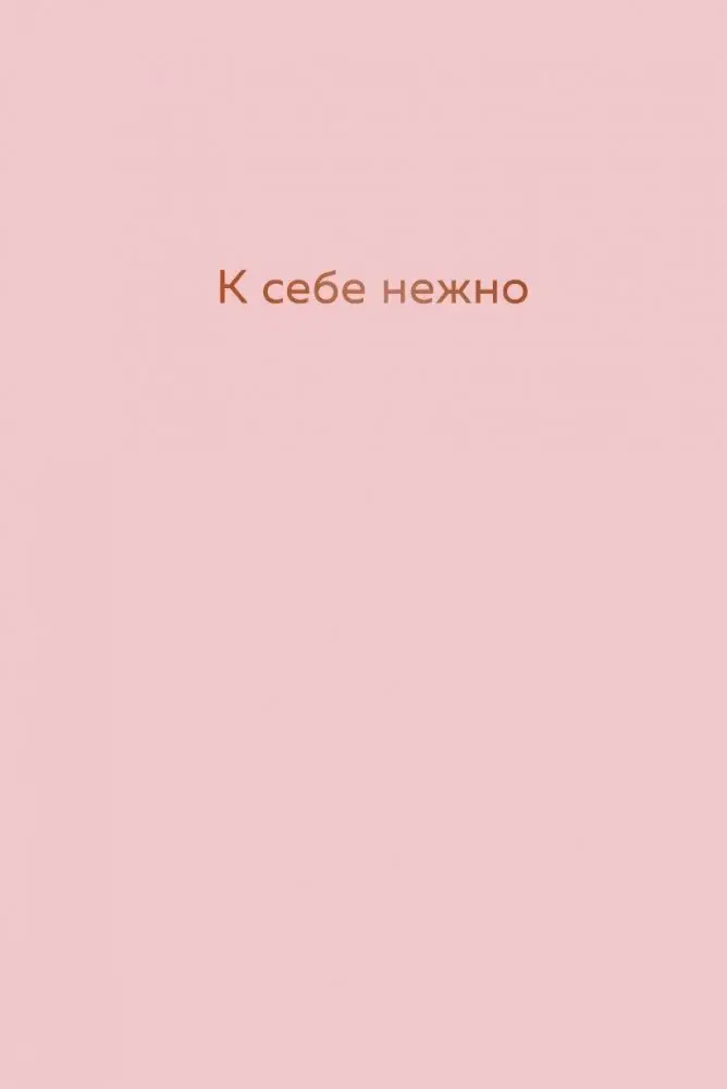 К себе нежно. Ежедневник фото книги