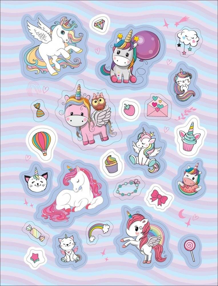 100 наклеек. Единороги фото книги 3