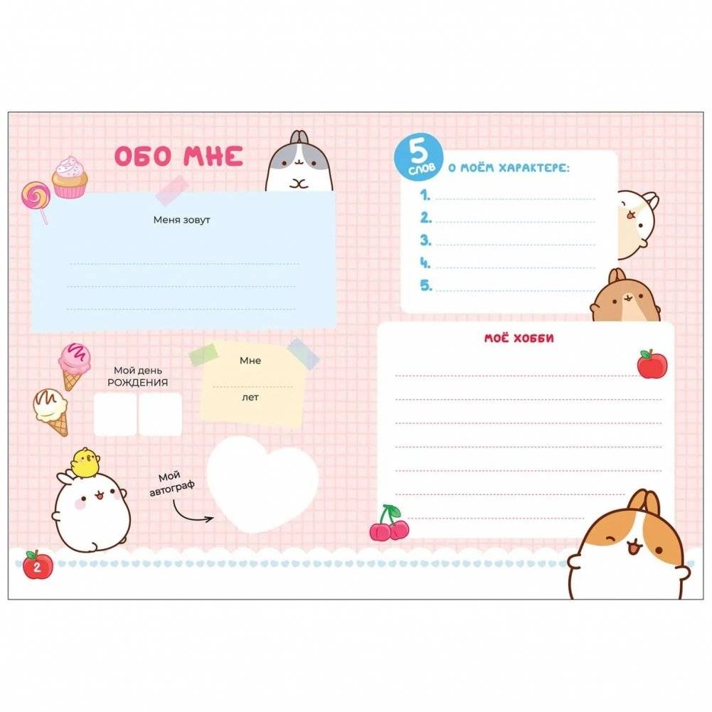 Дневник с анкетами. Дружба (Моланг) фото книги 4