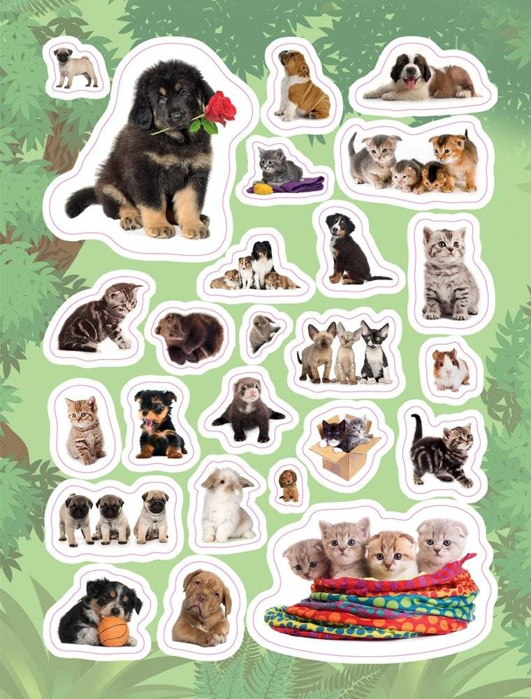 100 наклеек "Зверята" фото книги 3